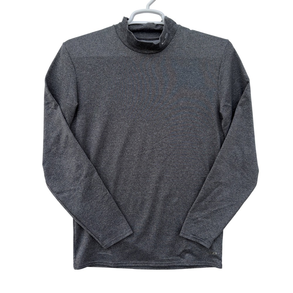 C9 Champion Duo Dry Shirt Mens XL Gray Mock Neck Long Sleeve Performance Top